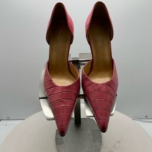 Aldo Women’s Pink Leather Upper High Dress Shoes Size 6.5